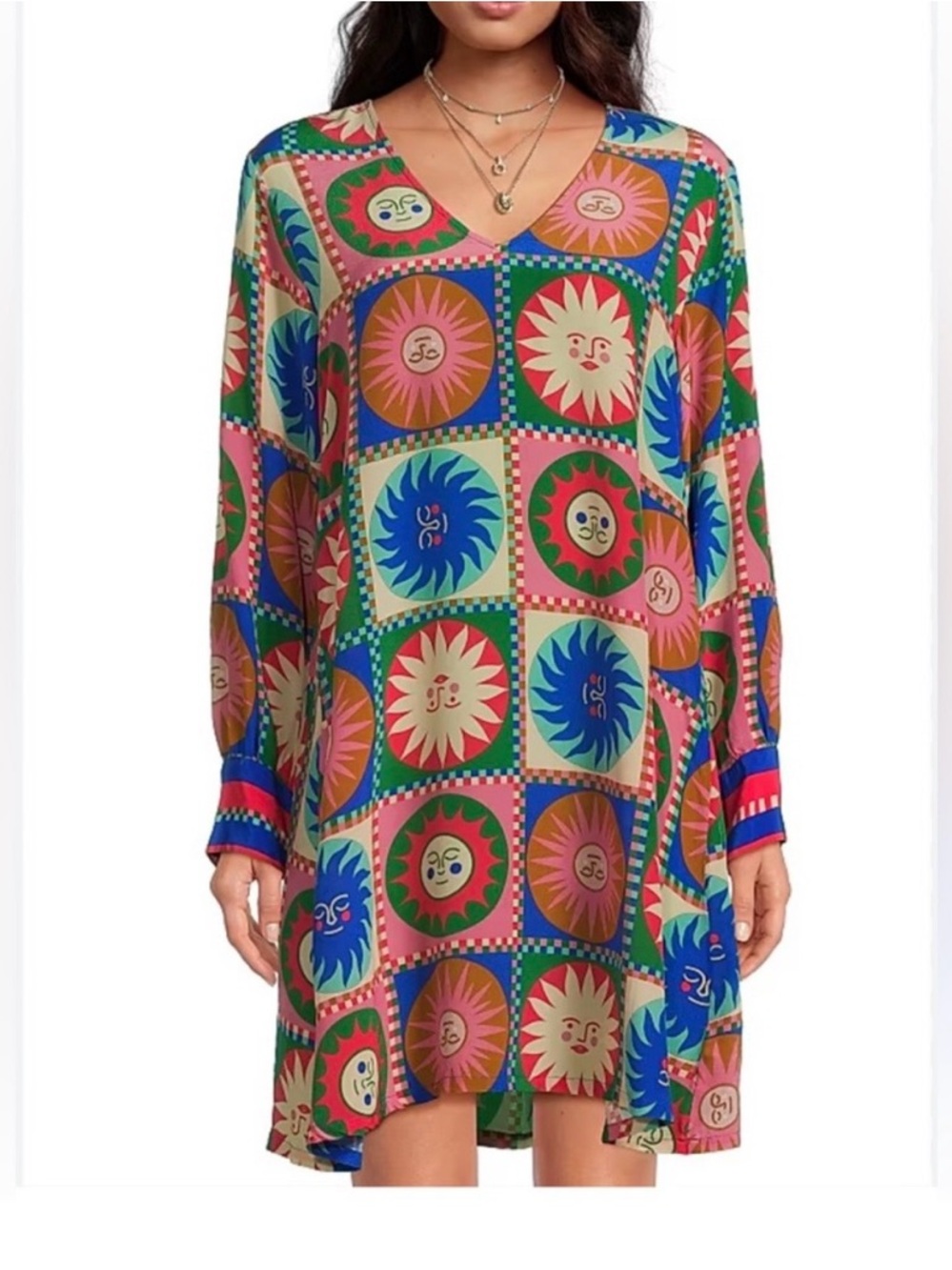 Johnny Was Linora V-Neck Swing Dress - Medium - NWOT